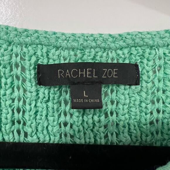 Rachel Zoe Women's Loose Knit Lightweight Sweater Pastel Green Size Large - Picture 4 of 9
